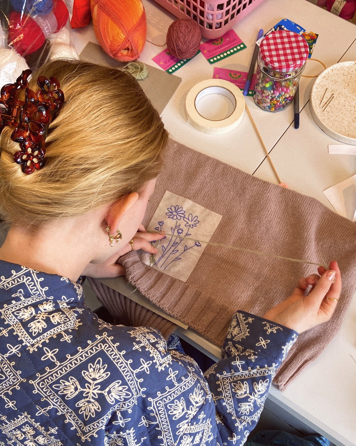 Workshop: Broderi på strik (august)