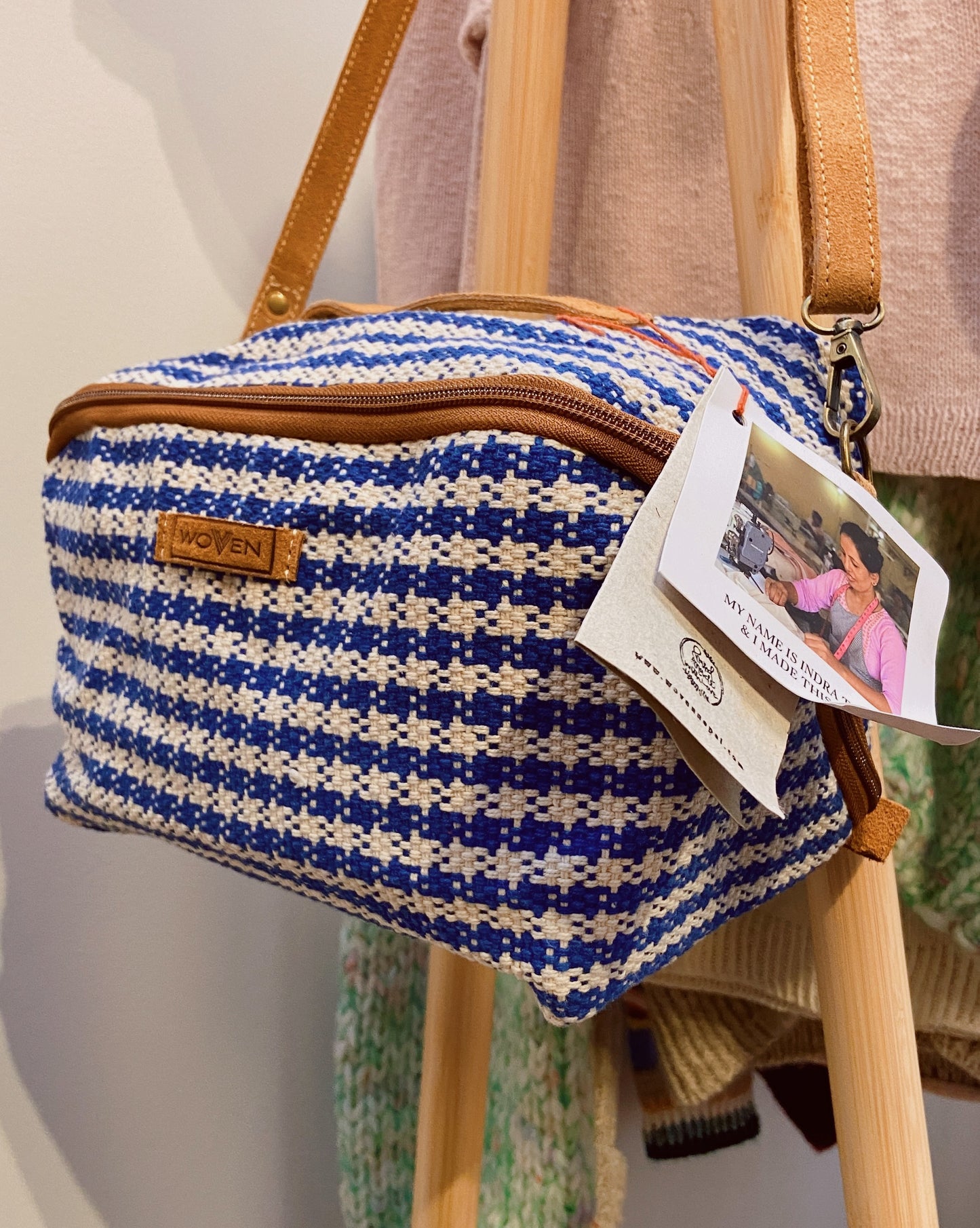 Woven Strikketaske Stor